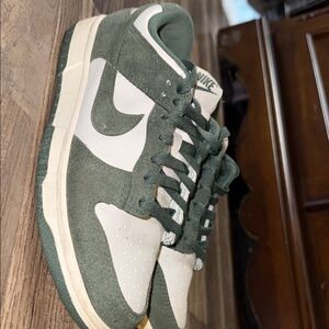 Nike Forest Green and White Sneakers